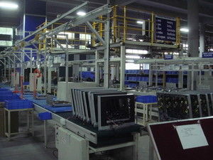 Home Appliance HD TV Assembly Line Testing System , Television Conveyor Line